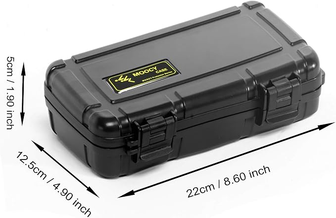 8" Small Hard Case with Pluck Foam Insert, 8.6 x 4.9 x 1.9 Inch - Protective Waterproof Plastic Tiny Box for Storage Medical item, Micro Tools - Lockable, Portable for Travel - Image 5