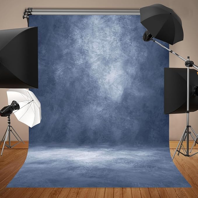 Abstract Photography Backdrop for Photoshoot, 8x14ft,Blue,No Stand | Professional,Polyester Fabric,Roller Pocket on Top,Vintage Portrait Photo Props Booth Background,Photoshoot Studio - Image 5