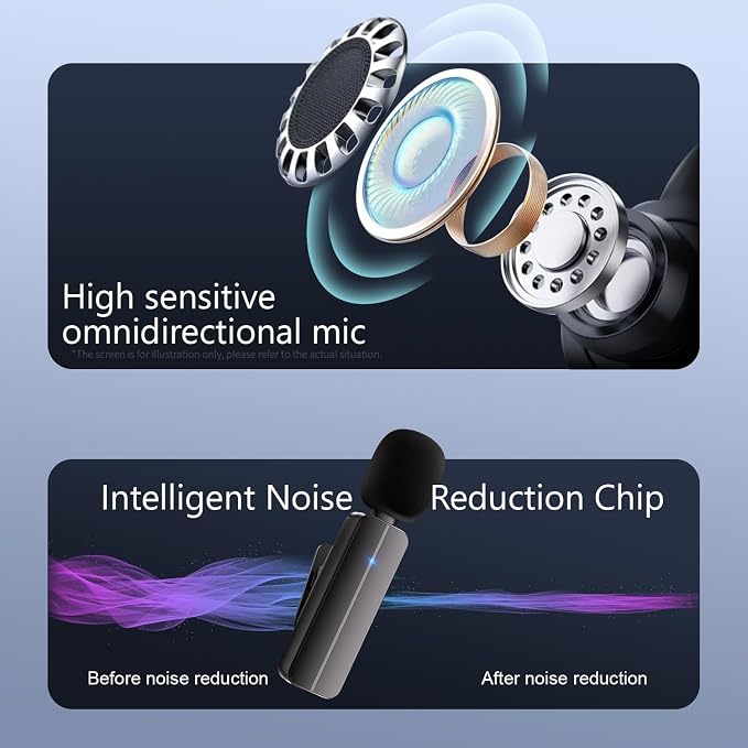 2-Pack Wireless Mini Lavalier Lapel Microphone for iPhone,iPad(Lightning) - 65ft Cordless Clip on Dual Mics with Noise Reduction 6H Working Time for Video Recording Vlogging, YouTube, Interview - Image 4