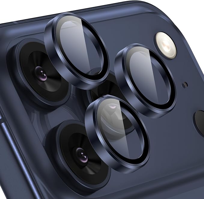 Tensea Camera Lens Protector Compatible for iPhone 17 Pro Max/17 Pro | Metal Aluminum Alloy Tempered Glass Cover Camera Screen Protector Accessories, Case Friendly by Tensea