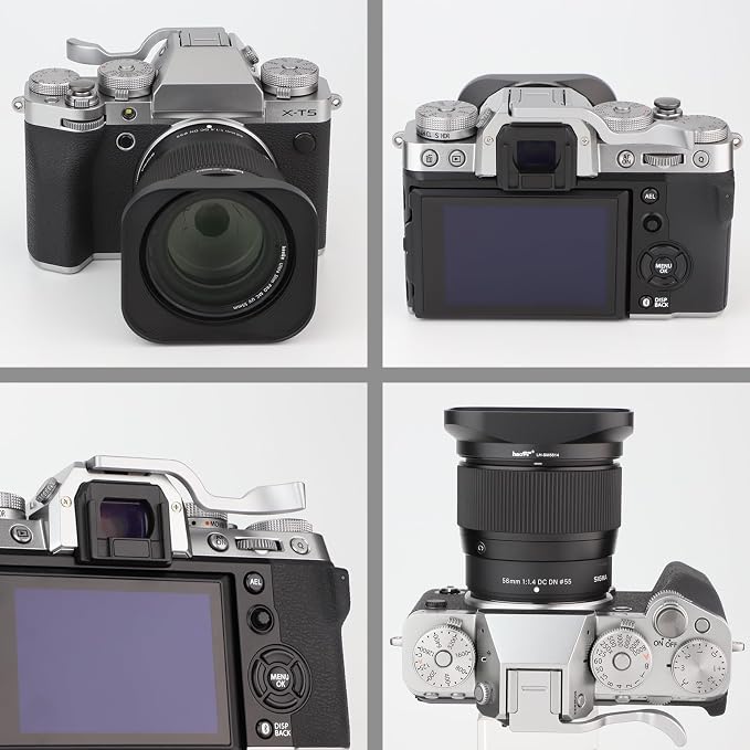 Haoge THB-XT5S Hand Grip Metal Hot Shoe Thumb Up Rest for Fujifilm Fuji X-T5 Camera Foregrip Silver - Image 9