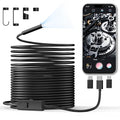 Endoscope Camera with Light, 1920P HD Borescope Inspection Camera | with 8 Adjustable LEDs, IP67 Waterproof Semi-Rigid Snake Cable for Android, iPhone, and iPad(32.8ft, Single Lens) by CTEOUNPT