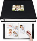 HoneyTolly Large Photo Album Self Adhesive, DIY Scrapbook Album for 4x6 8x10 Pictures, 40 Pages Linen Cover Memory Book, Ideal Gift for Family Travel Wedding Baby Christmas Anniversary(Black) by HoneyTolly