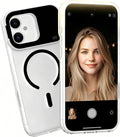 for iPhone 16 Case with Selfie Light, 3 Color Modes (Black) | Compatible with MagSafe,Brightness Control, Memory Setting, USB-C Light Charging, Cable Included by GGBON