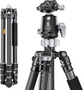 K&F Concept X-Series 68" Carbon Fiber Camera Tripod | Professional Photography Tripod, 1.42" Metal Ball Head, Load Capacity 35.2lbs, Indoor Outdoor Use,X284C4+BH-36 by KFCONCEPT