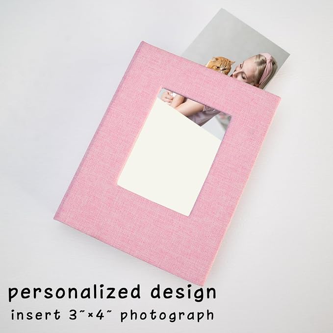 Small Photo Album 5x7 Linen Picture Book, Each Mini 26-Page Album Holds 52 Photos, Art Presentation Folder for Postcards & Picture Storage - Image 2