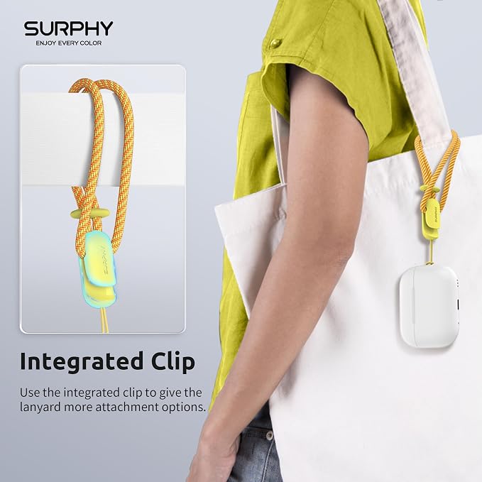 SURPHY 2 Pack Phone Lanyard, Phone Wrist Strap for Case, Camera Wrist Strap | Ultra-Light 2-Color Braided Phone Strap, Cellphone Charm Strap, Anti-Lost Wrist Lanyard for Women and Men, Yellow Gray - Image 3
