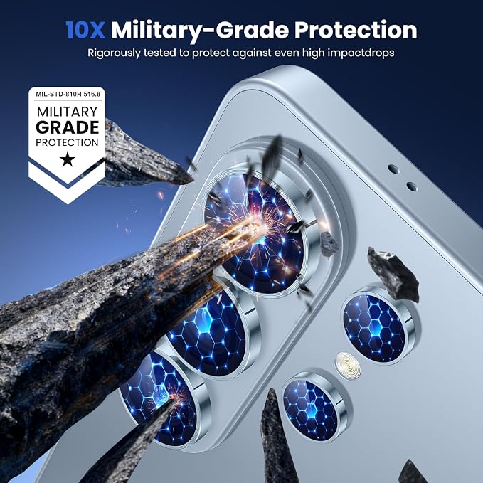 WSKEN for Samsung Galaxy S26 Ultra Camera Lens Protector - Ultra Thin | Case Friendly, 9H Shatterproof Tempered Glass, Anti Scratch Metal Circle, Camera Screen Protector Cover Accessories, Blue - Image 4