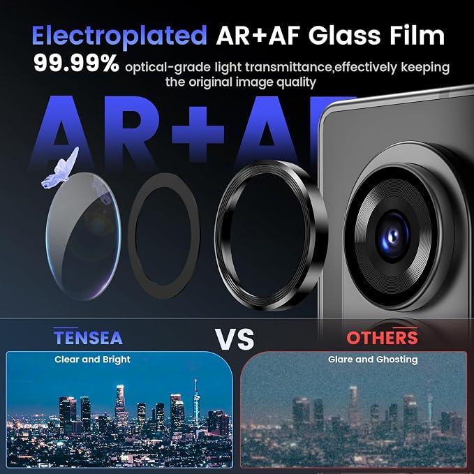Tensea Camera Lens Protector for Samsung Galaxy Z Fold 8 Ultra/Z Fold 7 | 9H Tempered Glass Camera Cover Screen Protector Metal Individual Ring 【Case Friendly】【Installation Tray】【Military Protection】 - Image 3