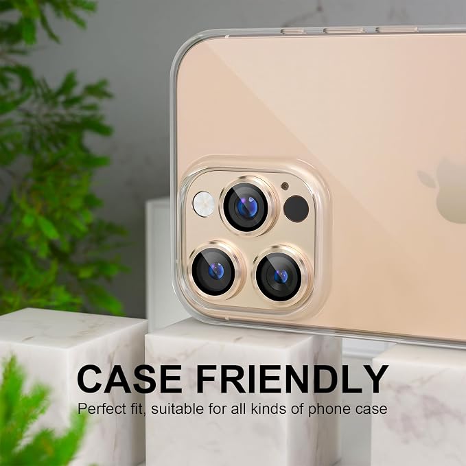 Choiche for iPhone 16 Pro/iPhone 16 Pro Max Camera Lens Protector | Full Camera Cover with 9H Tempered Glass Lens Screen Protector Metal Ring Decoration Accessories (Colorful) - Image 4