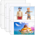 MaxGear 30 Pack 5x7 Photo Sleeves for 3 Ring Binder (120 Pictures),2 Pocket | Heavy-Duty Archival Page Protectors,Clear Photo Album Refill Pages,Plastic Recipe Cards Binder Sleeves with Pockets,Acid-Free by MaxGear