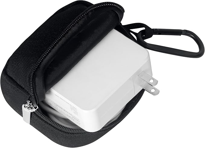 2-Piece Mini Pouch with Carabiner Clip, Unisex Small Organizer Case for Electronics, Makeup, and Accessories (Black) - Image 4