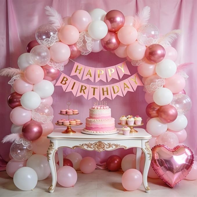 10x7FT Pink Backdrop Curtains for Parties, 5x7FT 2 Panels | Wrinkle Resistant Fabric Drapes for Photography Birthday Wedding Background Decorations Easy Hang Multipurpose Use - Image 5