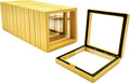 12 PCS Dual-Color Packaging Box 3D Floating Frame Display Stand, Color-Matching Packaging Display Box, Transparent Window Jewelry Case, PE Film Anti-Oxidation Storage Case. (Yellow+Black) by Unknown