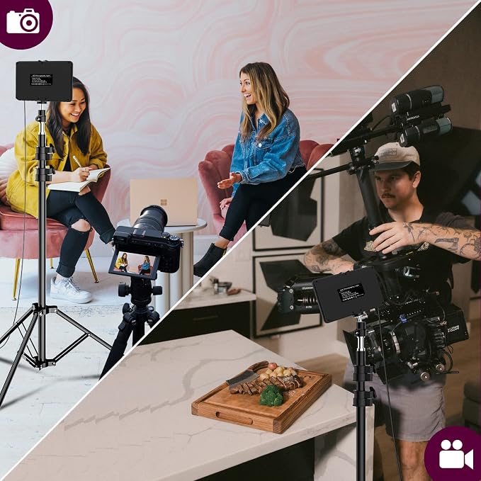 Photography Lighting Kit Dimmable 5600K USB Led Video Studio Streaming Lights with Adjustable Tripod Stand and Color Filters for Table Top/Photo Video Shooting - Image 5