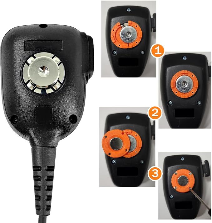 CB Mic Holder | Magnetic Mobile Radio Mic Car Mount Holder | CB Mic Hanger | for Kenwood KMC-30 KMC-32 KMC-35 KMC-36 Motorola PMMN4090 HMN3596A HLN9073 RMN5052A | with Adhesive Back (Orange) - Image 4