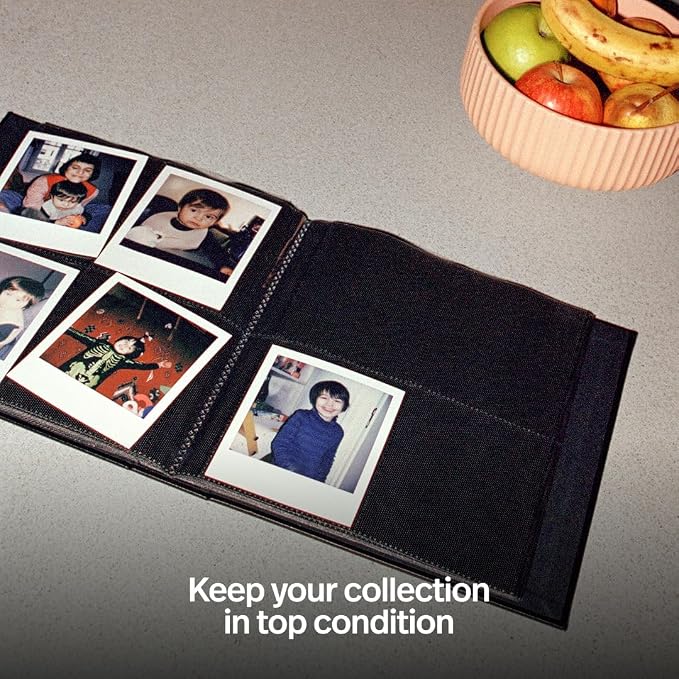 Polaroid Large Photo Album, Holds 160 Instant Photos, 40 Pages, Black | Compatible with Polaroid i-Type, 600 & SX-70 Film, Features Black Cover With Square Window Display, Measures 8.4 x 9.5in - Image 2