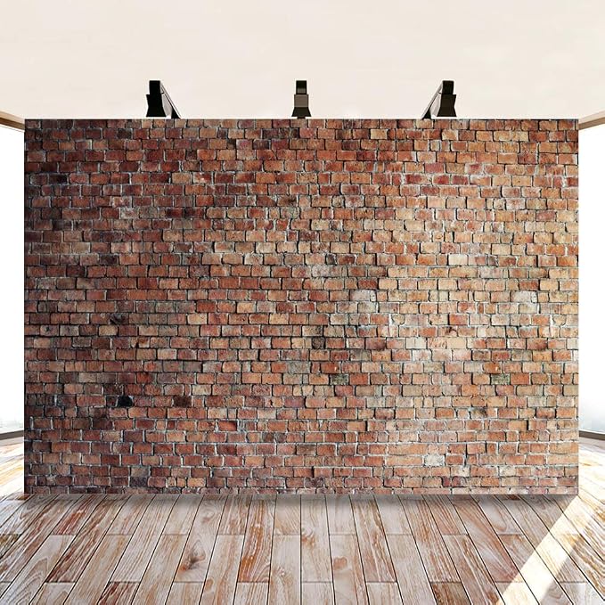 12x10ft Vintage Red Brick Wall Photo Backdrop Newborn Baby Girls Adults Portrait Photography Background Wallpaper Photo Studio Props - Image 2