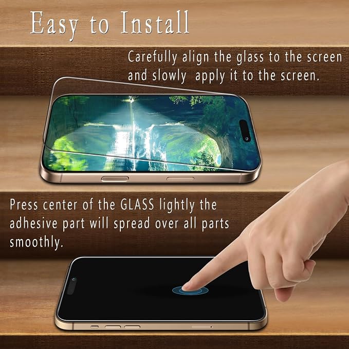 2+2 Pack Screen Protector for iPhone 17 Pro 6.3 Inch Tempered Glass | with Camera Lens Protector, 9H Hardness, Anti Scratch, Bubble Free - Image 5