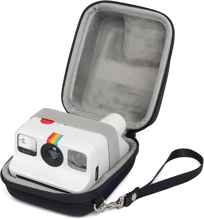 Protective Case for Polaroid Go Instant Film Camera - Camera Bag Compatible with Polaroid Go 9035/9071/ 9070 Storage Case Travel Carry Bag with Wrist Band - Black by HIYQIN