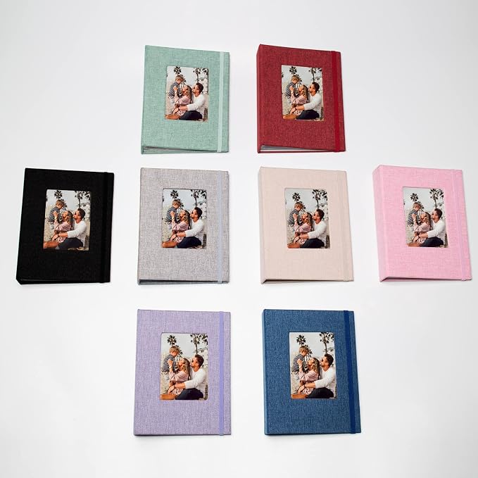 Small Photo Album 4x6, Pack of 2 Linen Cover Mini Photo Book, 26-Page Holds 52 Pictures, Art Presentation or Postcards Storage for Baby, Wedding - Image 6