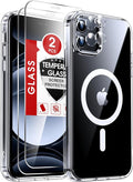 LeYi for iPhone-11 Clear Case: with Screen Protector X2 + Camera Cover X2: Protective [MagSafe Compatible] Magnetic Funda para ipone 11case Men Women Cases for i Phone 11 iphone11, Transparent by LeYi