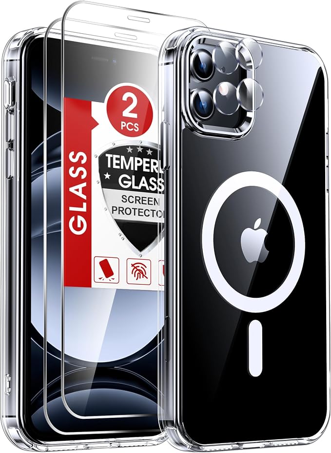 LeYi for iPhone-11 Clear Case: with Screen Protector X2 + Camera Cover X2: Protective [MagSafe Compatible] Magnetic Funda para ipone 11case Men Women Cases for i Phone 11 iphone11, Transparent by LeYi