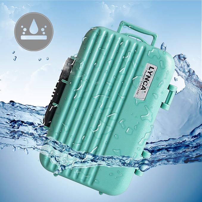 LYNCA 24 Slots Camera Memory Card Case Holder Water-Resistant Anti-Shock SD Card Case Holder Wallet for 8 SD Cards 4 CF Cards 12 Micro SD/TF Cards Storage Box, Compact Memory Cards Wallet (Green) - Image 6