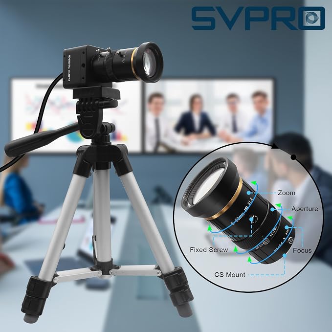SVPRO USB 3.0 Global Shutter Camera, 1200P 120fps, 720P 200fps High-Speed Camera with Manual 5-50mm Lens, 10x Optical Zoom, Plug-and-Play UVC Webcam for Computer and Laptop - Image 8