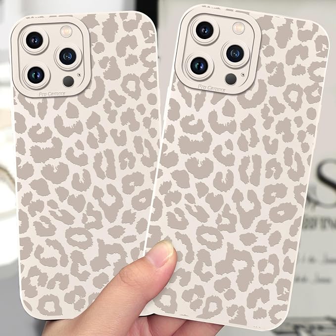 Cute Cheetah Print Phone Case for iPhone 14 Pro Max White Luxury Leopard Case 6.7", Aesthetic Pattern Design Cover Full Camera Lens Protective Shockproof Soft Slim TPU Funda for Women Girls - Image 8
