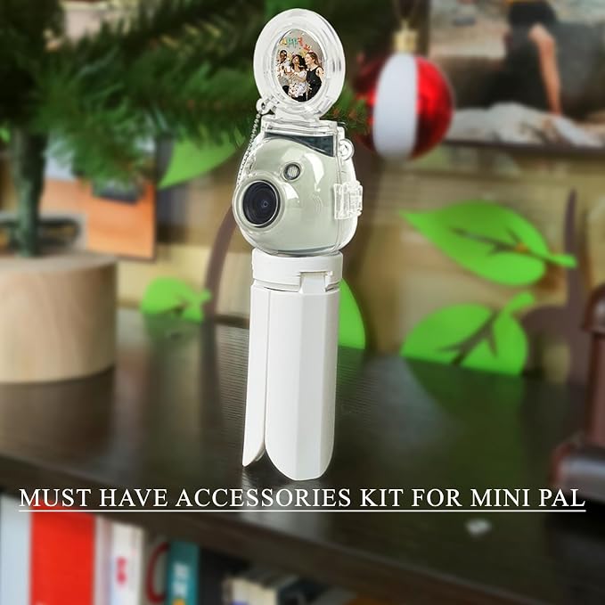 Protective Clear Case and Mini Tripod Kit Fits Fujifilm Instax PAL | for Instax Pal Hard Cover Camera Case with Selfie Mirror and White Stand Accessories Bundle - Image 6