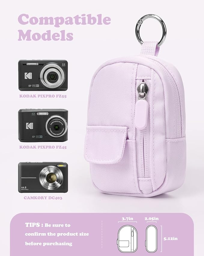 Soft Camera Case for Digital Camera KODAK PIXPRO FZ55/ FZ45/CAMKORY DC403 | Travel Camera Pouch, Carry Case Bag Cute Small - Image 2