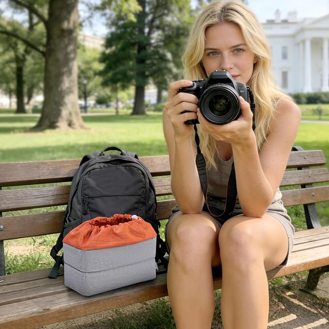 Koolertron Waterproof DSLR Camera Bag with Removable Insert, Adjustable Compartments, Fits in Camera Bags - Protective Case for DSLR/SLR Cameras & Accessories - Image 9
