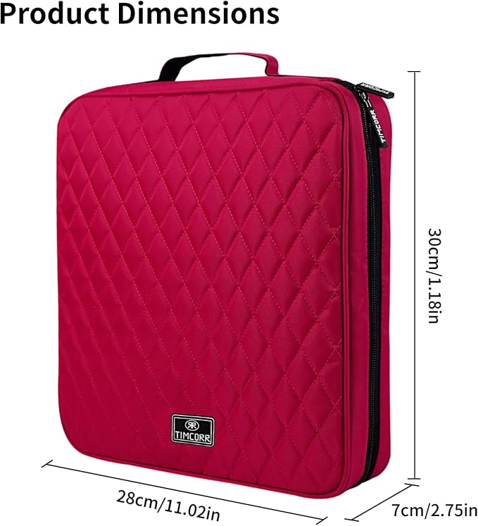 CD Case DVD Holder Storage: 160 Capacity DVD Cases Organizer Portable Wallet Storage - CD Plastic Protective Carrying Binder for Home Travel - Image 5