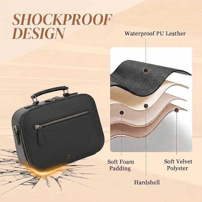 Camera Sling Bag, Waterproof PU Leather Crossbody Camere Bag for Photographers, Small Shockproof Case with Removable Dividers for DSLR/SLR/Mirrorless, 4L Black - Image 6