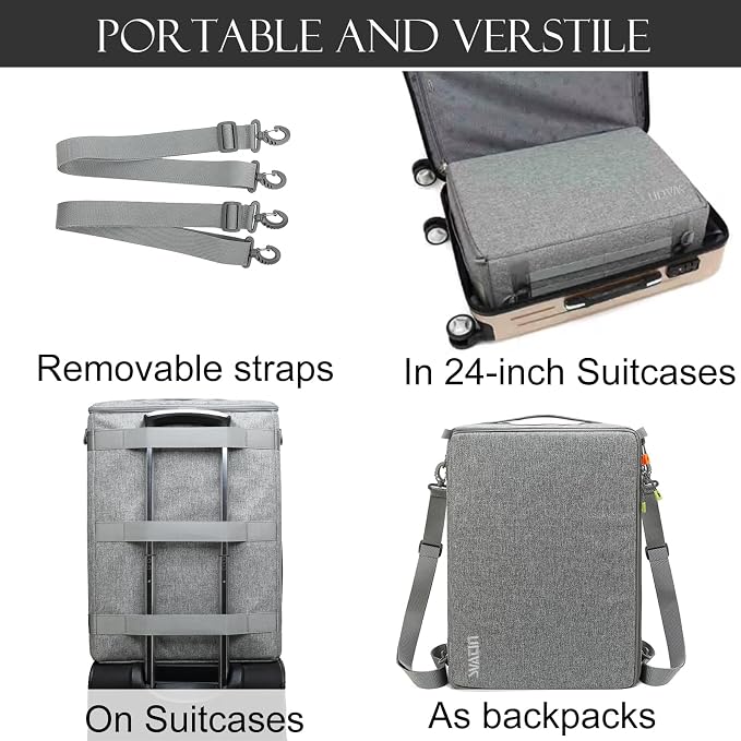 Camera Insert Bag,Shockproof &Pressure-proof Dual Opening Padded Camera Lens Cube Case Backpack,Digital DSLR SLR Mirrorless Cameras Accessories Storage Pouch for Canon,Nikon,Sony(XL) - Image 5