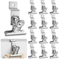 Duraaamo 12 Pack Chrome Slatwall Clips 2 Inch Wall Mounted Slatwall Display Hooks Hangers Slatwalls Storage Clips Accessories for Clothing Photo Frame Painting Arts Center Commercial Display (Silver) by Duraaamo