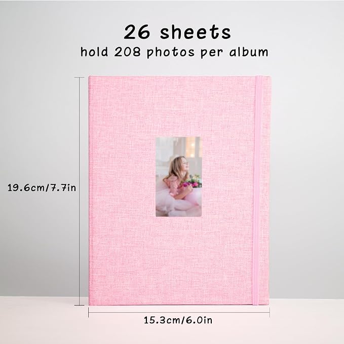 Polaroid Photo Album 2x3, Pack of 2 Linen Picture Book, Each Mini Album Holds 208 Photos for Fujifilm Instax Mini Polaroid Snap - Image 4