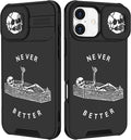 for iPhone 17 Case - Women Men Phone Cover Cool Pretty Fancy Unique Aesthetic Design Slide Camera Cover Protective Case for Apple for iPhone 17, Lying Skull by Goocrux