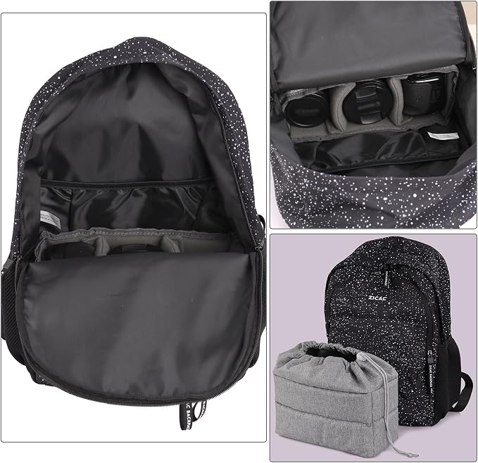 Koolertron Waterproof DSLR Camera Bag with Removable Insert, Adjustable Compartments, Fits in Camera Bags - Protective Case for DSLR/SLR Cameras & Accessories - Image 7