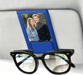 2-in-1 Car Visor Sunglasses & Photo Holder, Magnetic PU Leather Glasses Clip with Picture Display Slot, Universal Sun Visor Organizer for Eyeglasses, Personalized Cards & Memories, Royal Blue by Unknown