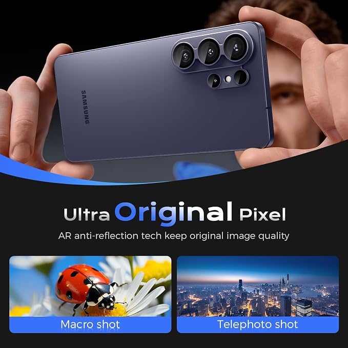 WSKEN for Samsung Galaxy S26 Ultra Camera Lens Protector - Full Coverage | Military Grade Shatterproof, Matte Alloy, Tempered Glass Rear Camera Screen Protector for Galaxy S26 Ultra, Purple - Image 4