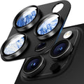 Camera Lens Protector for iPhone 16/15/14 Pro Max & 16/15/14 Pro | Black Titanium, Aluminum Alloy, 9H+ Glass Camera Cover, Nano Reinforced Adhesive, Anti-Drop, Anti-Scratch, Case Friendly by WumigooProducts
