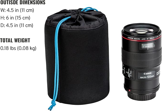Tenba Tools Soft Lens Pouch 6x4.5 in. (15x11 cm) — Black (636-353) - Image 2