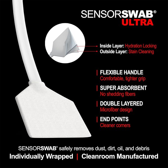 Sensor Cleaning Swab Kit - Eclipse Optic Cleaning Solution (0.5oz/15ml) + Type-4 Sensor Swab Ultra 33mm (Pack of 6) - for Medium Format CMOS and CCD Sensors - Dust & Oil Remover - Image 5