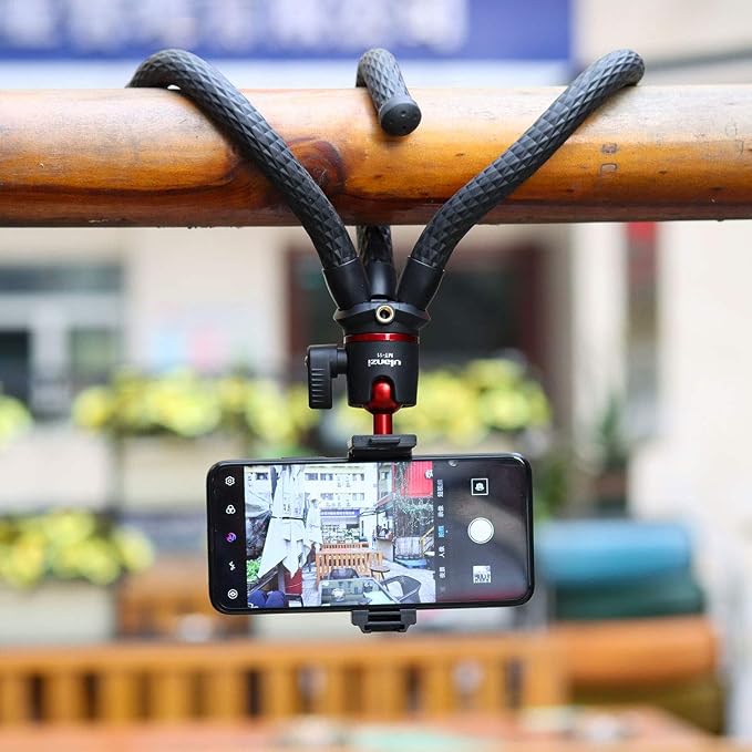 ULANZI Camera Tripod, Mini Flexible Stand w Hidden Phone Holder w Cold Shoe Mount, 1/4'' Screw f Magic Arm, Universal f iPhone 17 16 15 14 Pro Max XS Max Canon Nikon Sony DJ Pocket 4/3 Cameras - Image 7