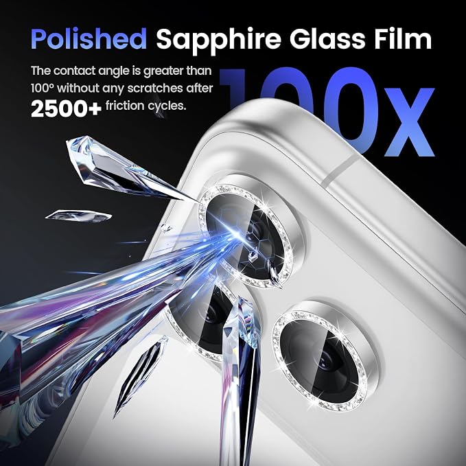Tensea Camera Lens Protector Compatible for iPhone 17 Pro Max/17 Pro | Metal Aluminum Alloy Tempered Glass Cover Bling Camera Screen Protector Accessories, Case Friendly - Image 6