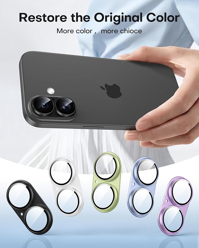 TAURI 2 Pack for iPhone 17 Camera Lens Protector, Black | Full Coverage Military-Grade Shatterproof, Upgrade AR Anti-Reflection Ultra Clear Transmission & Case Friendly - Image 7