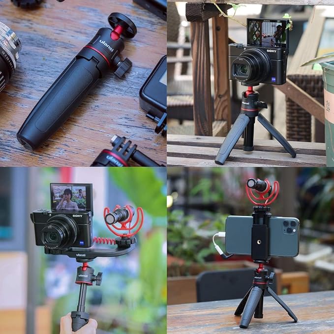 ULANZI MT-08 Mini Extension Pole Tripod for Phone Camera | Extends to 21.3in, Phone Holder Included w Cold Shoe Mount, 2-in-1 Tripod Grip, for iPhone Android Canon Sony - Image 7