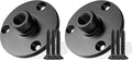 KB48 Podium Microphone Flange Mount with Pad, 5/8-27 Male, 3/8-16 Female | Gooseneck Boom Arms Mic Stand Base for Lecterns, Desks, Table, 2 in Metal Plate with 3 Screws Included by Angksorm